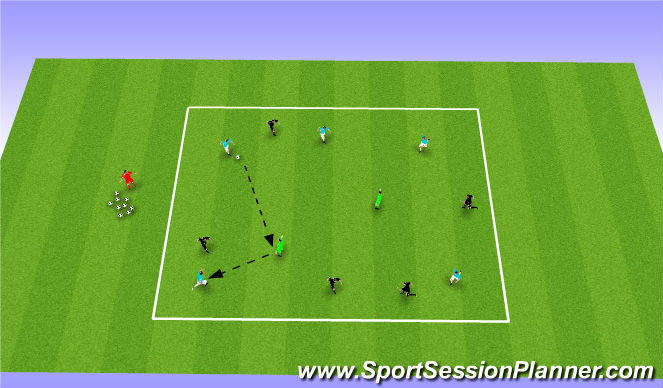 Football/Soccer Session Plan Drill (Colour): Brazilian Mental Speed Keepaway