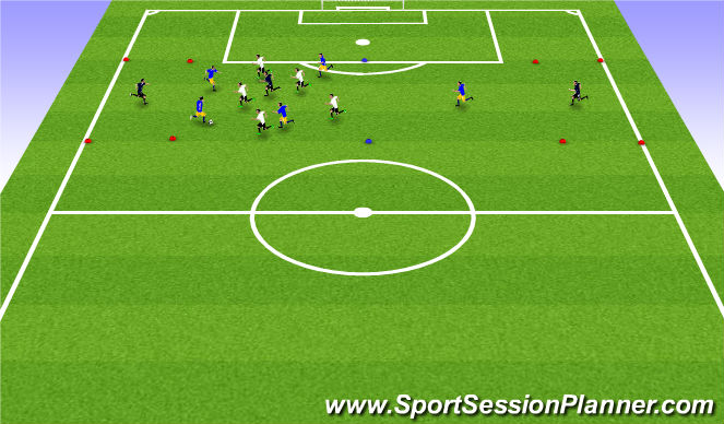 Football/Soccer Session Plan Drill (Colour): Switch Play
