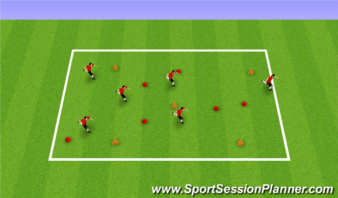 Football/Soccer Session Plan Drill (Colour): Mario Cart