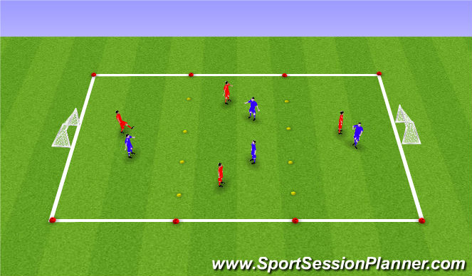 Football/Soccer Session Plan Drill (Colour): 3rd man cond game1