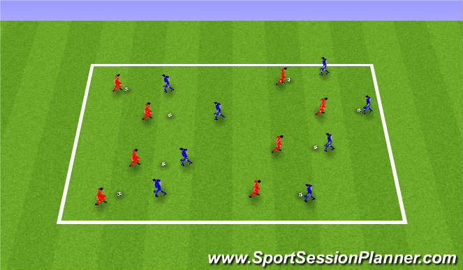 Football/Soccer Session Plan Drill (Colour): JUGGLING IN 2s