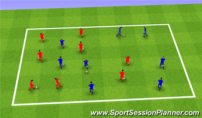 Football/Soccer Session Plan Drill (Colour): Juggling in 2s