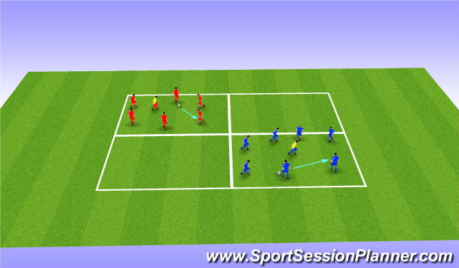 Football/Soccer Session Plan Drill (Colour): Warm-Up Rondo