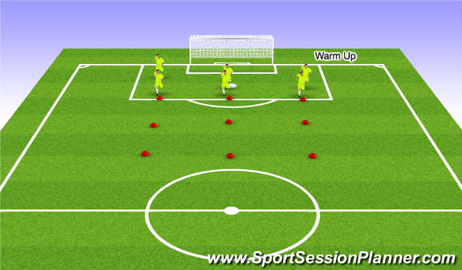 Football/Soccer Session Plan Drill (Colour): Calisthenics, individual defending