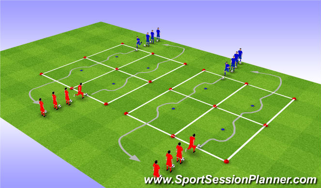 Football/Soccer Session Plan Drill (Colour): 技术一