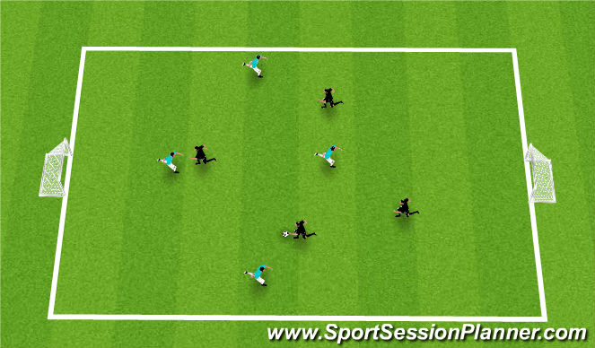 Football/Soccer Session Plan Drill (Colour): Reg Scrimmage