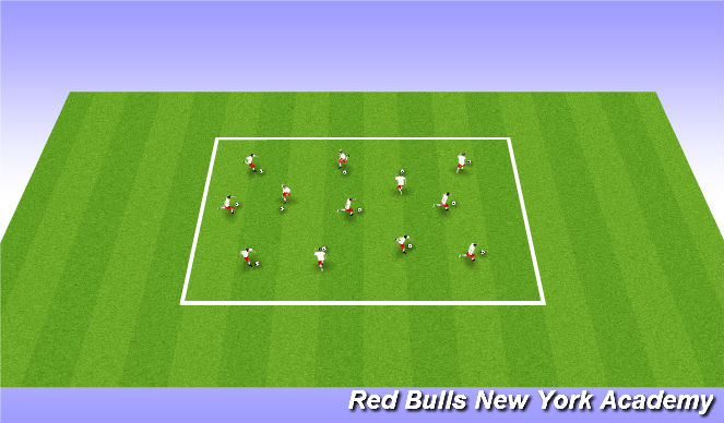 Football/Soccer Session Plan Drill (Colour): Warm up