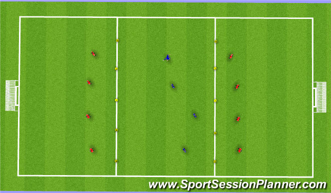 Football/Soccer Session Plan Drill (Colour): Possession- Defensive Movement