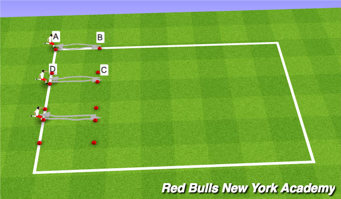 Football/Soccer Session Plan Drill (Colour): Alternative Relay Race