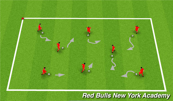 Football/Soccer Session Plan Drill (Colour): Warm up