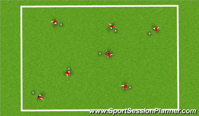 Football/Soccer Session Plan Drill (Colour): Warm Up