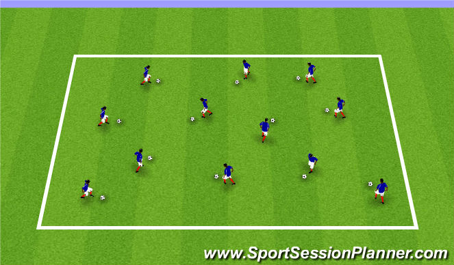Football Soccer U11 U12 Pdp Dribbling To Penetrate To Possess And For Speed Session I Technical Dribbling And Rwb Moderate