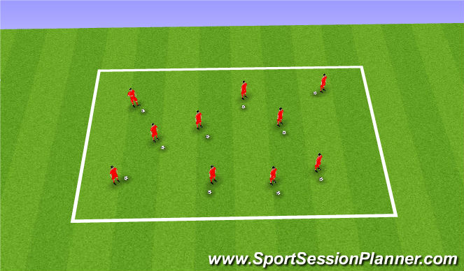 Football/Soccer Session Plan Drill (Colour): Warm-up