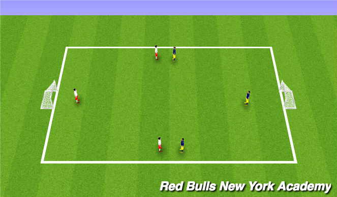 Football/Soccer Session Plan Drill (Colour): 3v3