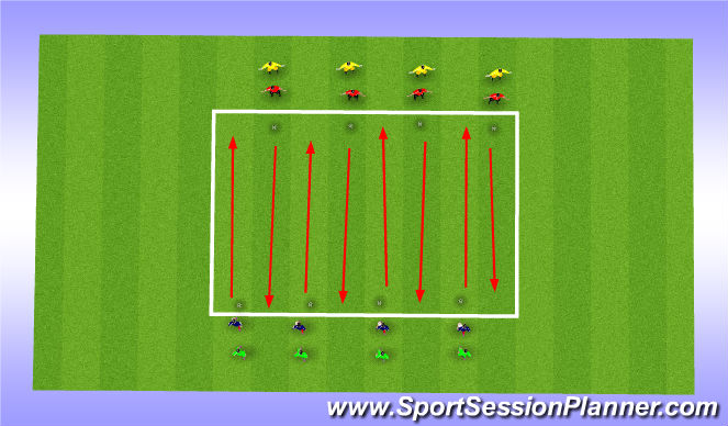 Football/Soccer Session Plan Drill (Colour): Warm Up