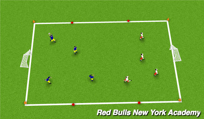 Football/Soccer Session Plan Drill (Colour): SAC Warm-up: team handball