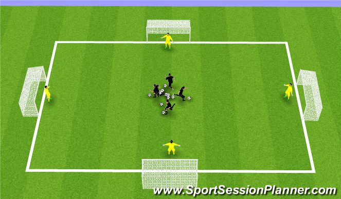 Football/Soccer Session Plan Drill (Colour): Shooting Wars