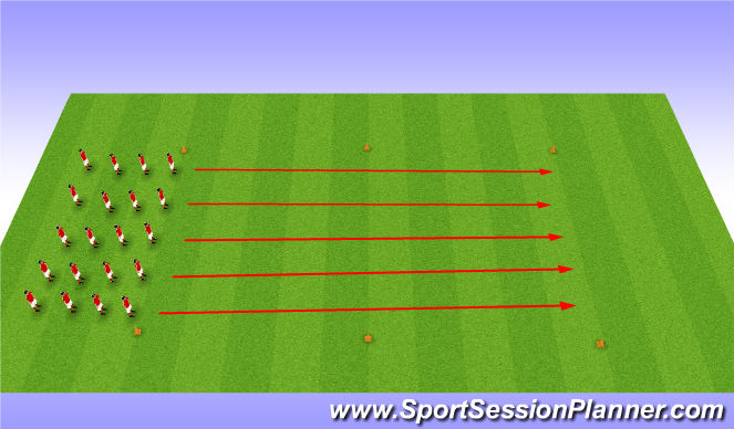 Football/Soccer Session Plan Drill (Colour): Warm-up