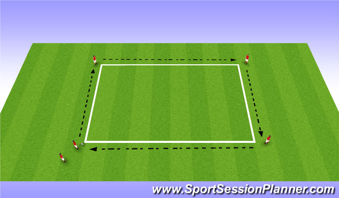 Football/Soccer Session Plan Drill (Colour): Technical warm-up