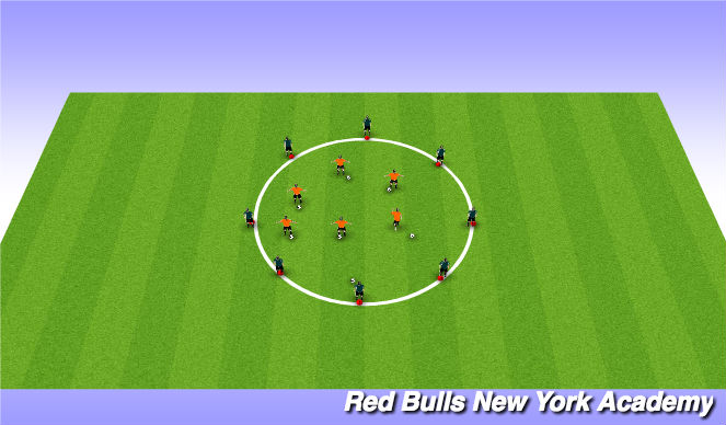 Football/Soccer Session Plan Drill (Colour): Warm-Up