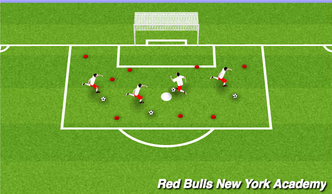 Football/Soccer Session Plan Drill (Colour): Warm up