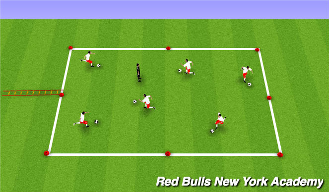 Football/Soccer Session Plan Drill (Colour): Technical Warm Up