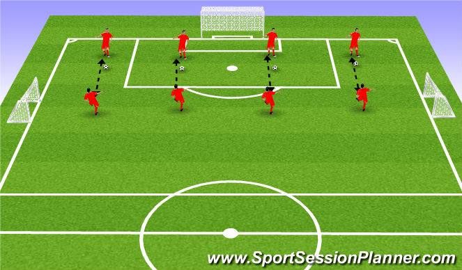 Football/Soccer Session Plan Drill (Colour): Warm-Up