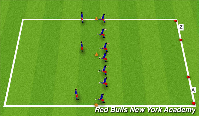 Football/Soccer Session Plan Drill (Colour): Warm Up