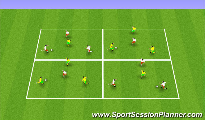 Football/Soccer Session Plan Drill (Colour): Rondo