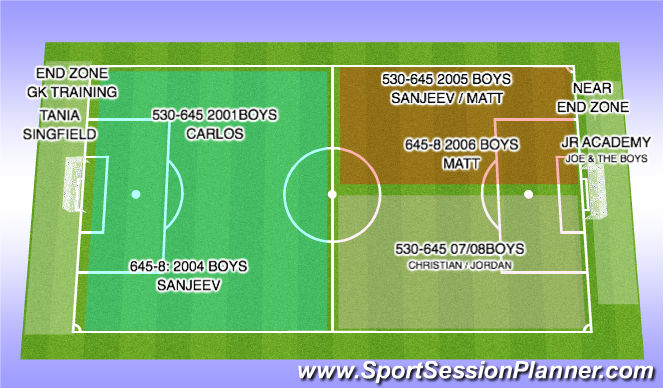 Football/Soccer Session Plan Drill (Colour): FRIDAY FIELD LAY OUT