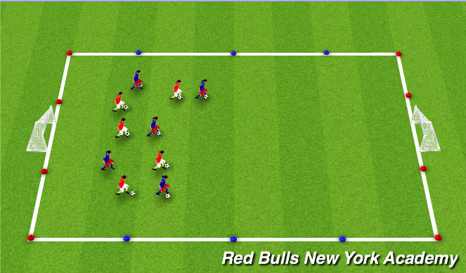 Football/Soccer Session Plan Drill (Colour): warm up