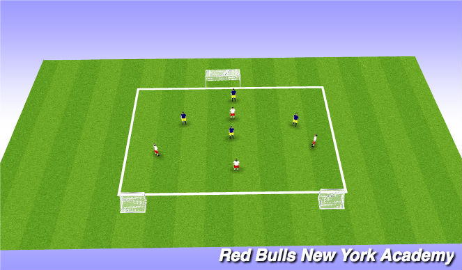 Football/Soccer Session Plan Drill (Colour): Free play at goal