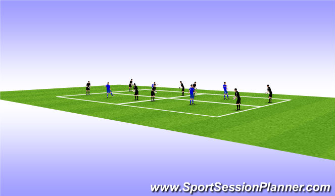 Football/Soccer Session Plan Drill (Colour): Static Control