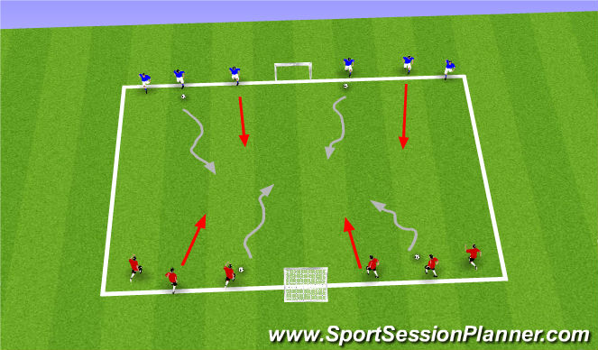 Football/Soccer Session Plan Drill (Colour): Pine Glen