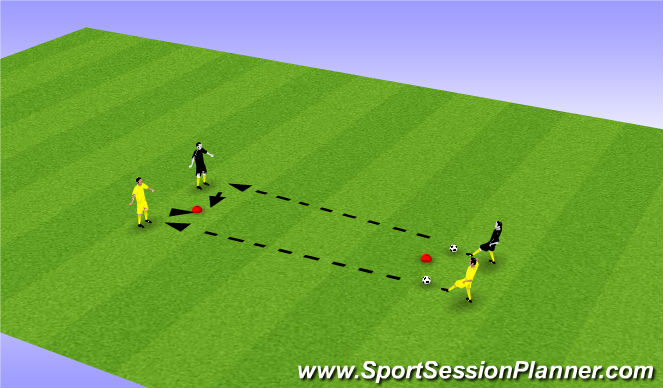 Football/Soccer Session Plan Drill (Colour): High ball game