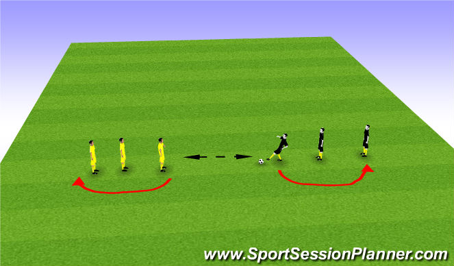 Football/Soccer Session Plan Drill (Colour): Ping Passing