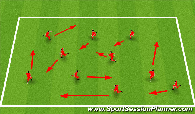 Football/Soccer Session Plan Drill (Colour): Movements