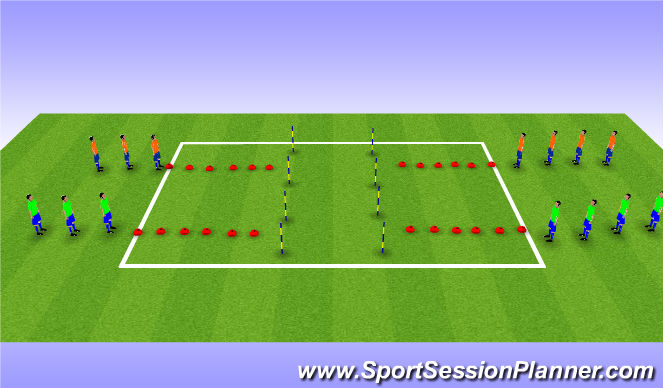 Football/Soccer Session Plan Drill (Colour): Dynamic Stretching