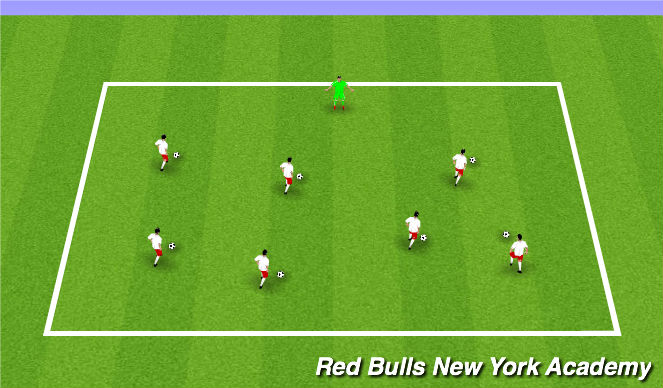 Football/Soccer Session Plan Drill (Colour): Warm up