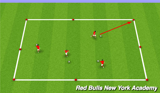 Football/Soccer Session Plan Drill (Colour): Warm up