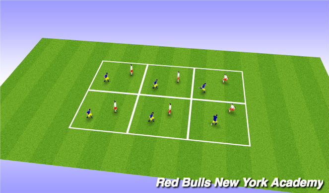 Football/Soccer Session Plan Drill (Colour): Warmup