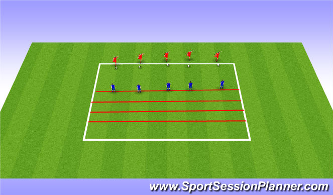 Football/Soccer Session Plan Drill (Colour): Technical Repetitions