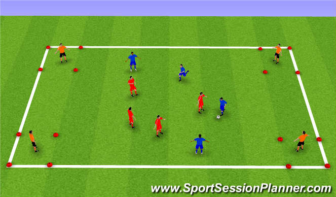 Football/Soccer Session Plan Drill (Colour): Sm Sided Game