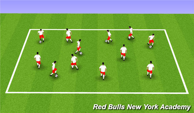 Football/Soccer Session Plan Drill (Colour): Warm Up