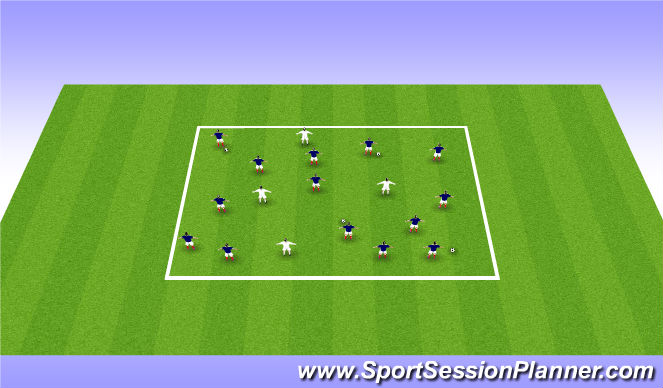 Football/Soccer Session Plan Drill (Colour): Warm Up