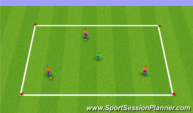 Football/Soccer Session Plan Drill (Colour): SSG - 2 Ball Possession