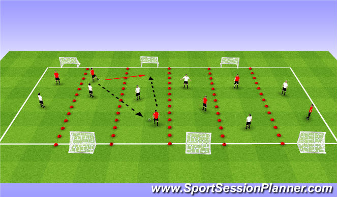 Football/Soccer Session Plan Drill (Colour): Conditioned Game