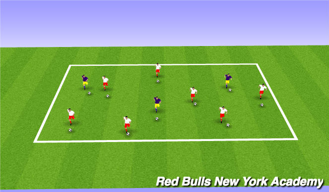 Football/Soccer Session Plan Drill (Colour): Warm Up