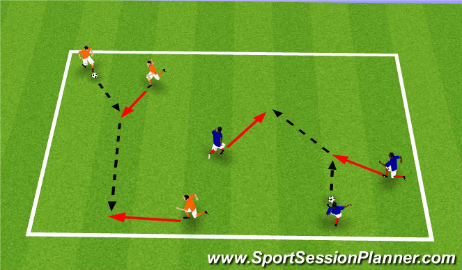 Football/Soccer Session Plan Drill (Colour): Paint the Field