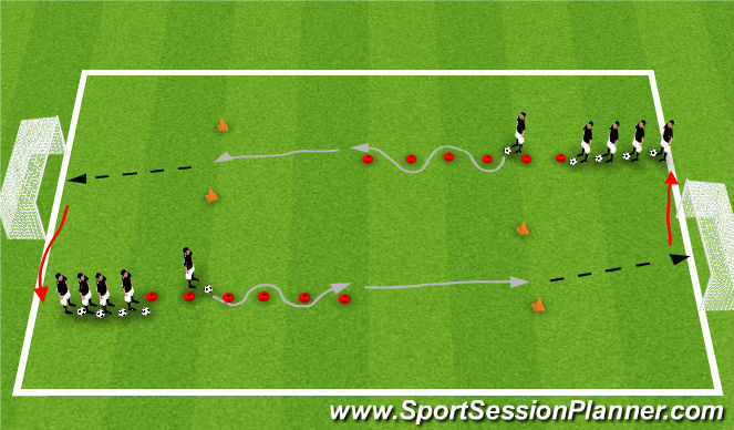 Football/Soccer Session Plan Drill (Colour): Ball Control Warmup